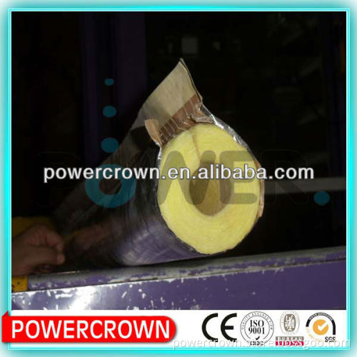 thermal conductivity glass wool insulation with aluminium foil faced/non-flammable glass wool with aluminium foil